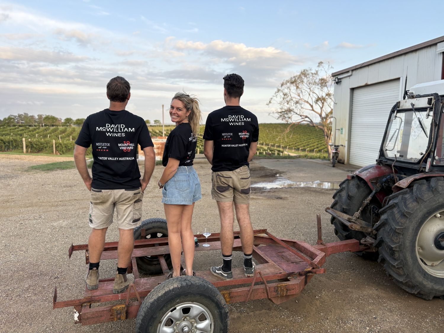 Crew wearing branded CK Signcoe apparel