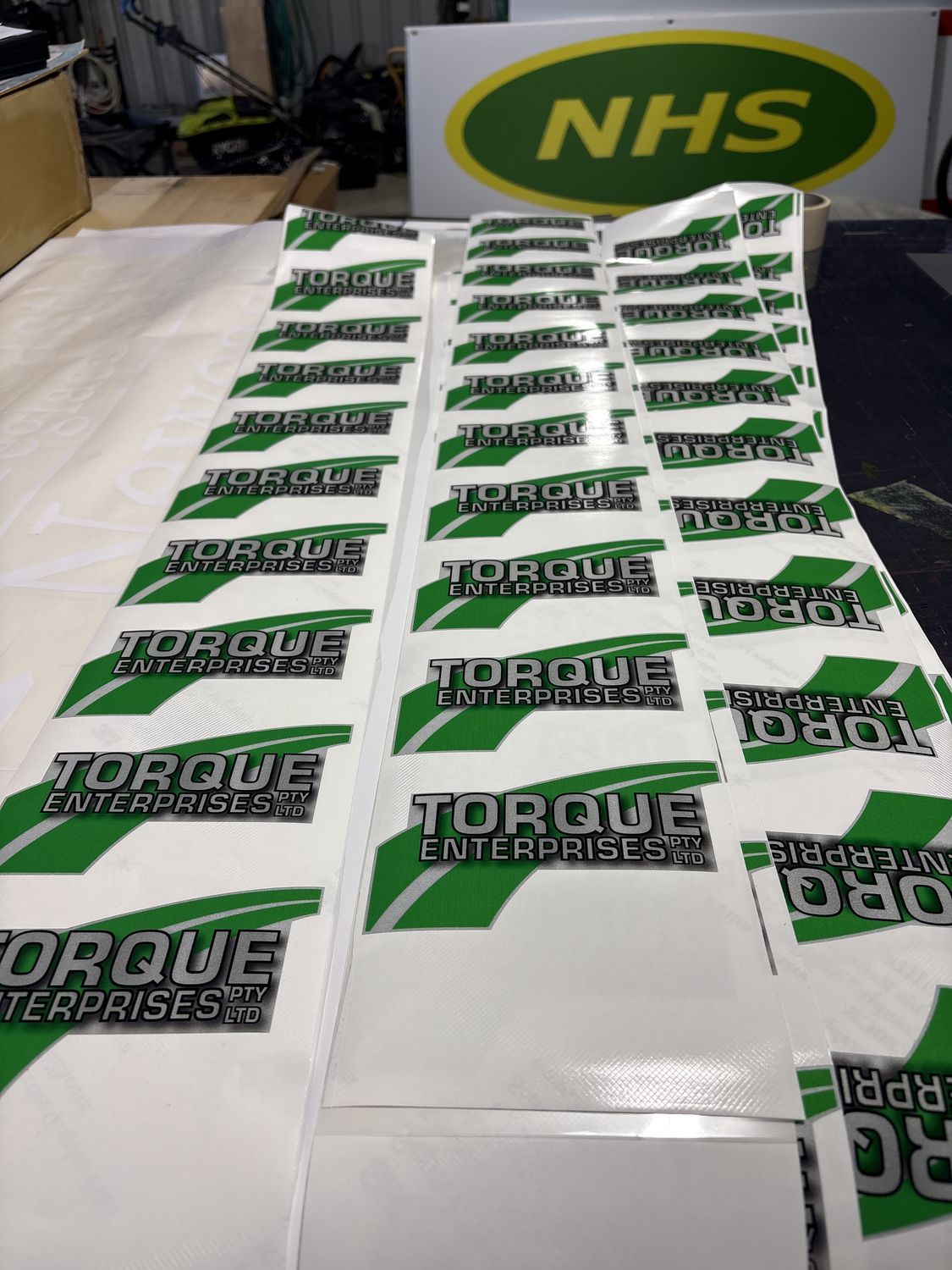 Cut vinyl decals produced by CK Signcoe